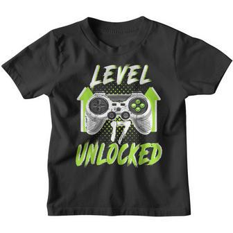 Level 17 Unlocked Birthday Boy 17 Year Old Video Game Gaming Youth T-shirt - Seseable