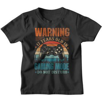 Level 17 Unlocked Video Gamer 17 Year Old 17Th Birthday Gift Youth T-shirt - Seseable