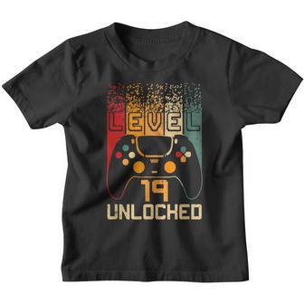 Level 19 Unlocked Video Gamer 19Th Birthday Gifts Boys Youth T-shirt - Thegiftio UK