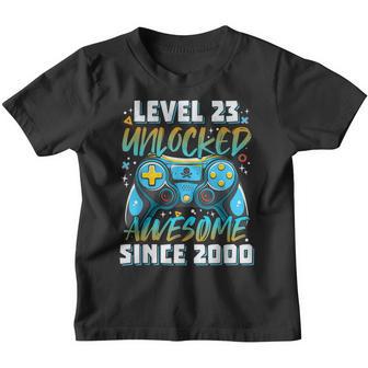 Level 23 Unlocked Awesome 2000 Video Game 23Rd Birthday Gift Youth T-shirt - Thegiftio UK