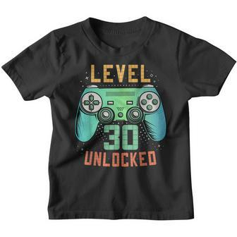 Level 30 Unlocked 30Th Birthday Gamer Gifts 30 Year Old Male Youth T-shirt | Mazezy