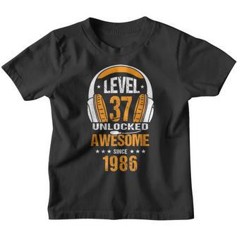 Level 37 Unlocked Awesome Since 1986 Video Game Birthday Man Youth T-shirt - Thegiftio UK