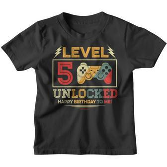 Level 5 Birthday Boy 5 Year Old Video Gamer Gaming Gift Boys Youth T-shirt - Seseable