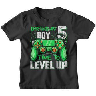 Level 5 Birthday Boy Gifts 5 Year Old Video Games Gaming Youth T-shirt - Seseable