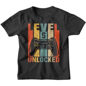 Level 5 Unlocked Video Game 5Th Birthday Boy 5 Year Old Gift Youth T-shirt - Thegiftio UK