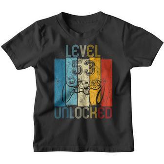 Level 53 Unlocked Funny Video Gamer 53Rd Birthday Gift Youth T-shirt - Thegiftio UK