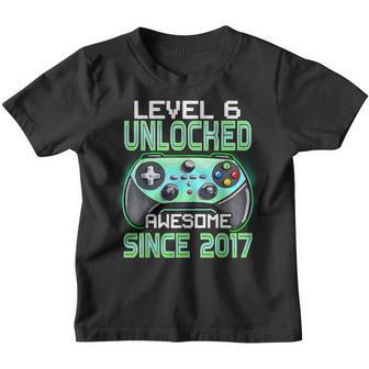 Level 6 Unlocked Awesome 2017 Video Game 6Th Birthday Gift V2 Youth T-shirt - Thegiftio UK