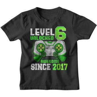 Level 6 Unlocked Funny Video Gamer 6Th Birthday Gift V2 Youth T-shirt - Seseable