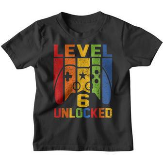 Level 6 Unlocked Video Gamer 6Th Birthday Gift Boys Youth T-shirt - Thegiftio UK