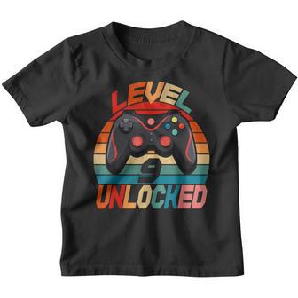 Level 9 Birthday Boy 9 Year Old Video Games Gaming Gift Kids V2 Youth T-shirt - Thegiftio UK