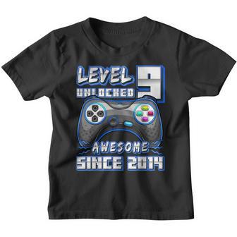 Level 9 Unlocked Awesome 2014 Video Game 9Th Birthday Boy V4 Youth T-shirt - Thegiftio UK