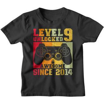 Level 9 Unlocked Awesome 2014 Video Game 9Th Birthday Boy Youth T-shirt - Thegiftio UK