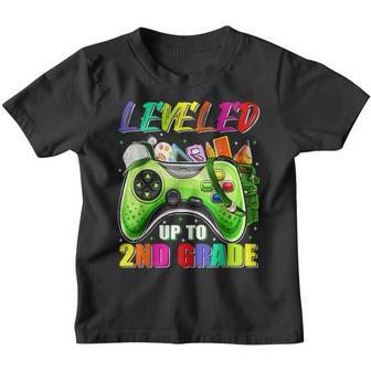 Leveled Up To 2Nd Grade Gamer Back To School First Day Boys V4 Youth T-shirt - Thegiftio UK