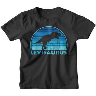 Levi Saurus Dinosaurs Kids Name Gift Youth T-shirt - Thegiftio UK