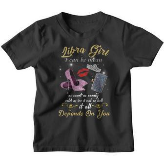 Libra Girl Zodiac Birthday Decorations Gifts Women Queen Youth T-shirt - Thegiftio UK