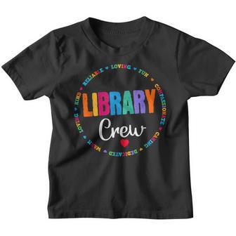 Library Crew Teacher Funny First Day Of School Squad Youth T-shirt - Thegiftio UK