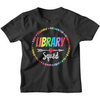 Library Squad Funny School Librarian Life Book Nerd Crew Youth T-shirt - Thegiftio UK