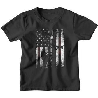 Lineman American Flag T Shirt Youth T-shirt - Thegiftio UK