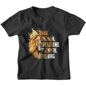 Lion Dad The Man The Myth The Legend Grandpa Fathers Day Youth T-shirt - Monsterry UK