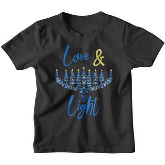 Love And Light Hanukkah Menorah Jewish Holiday Women Kids Youth T-shirt - Thegiftio UK