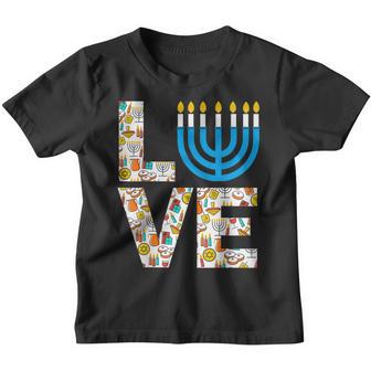 Love Hanukkah Menorah Jewish Pajama Funny For Men Women Kids Youth T-shirt - Thegiftio UK