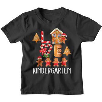Love Kindergarten Teacher Gingerbread Christmas Kids Women Youth T-shirt - Thegiftio UK