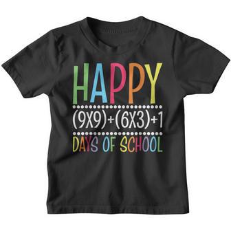Love Math Teacher Life Happy 100 Days Of School Funny Kids Youth T-shirt - Thegiftio UK
