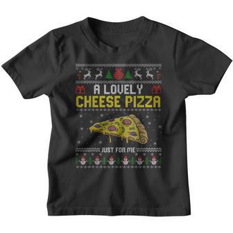 Lovely Cheese Pizza Christmas Funny Kevin Xmas Ugly Sweater Youth T-shirt - Thegiftio UK