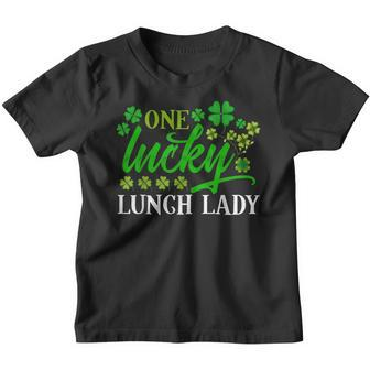 Lucky Shamrock One Lucky Lunch Lady St Patricks Day School Youth T-shirt - Seseable
