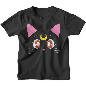 Luna Cat Cute Magic Moon Girl Black Cat Funny Design Youth T-shirt - Thegiftio UK