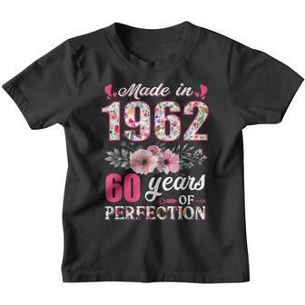 Made In 1962 Floral 60 Year Old 60Th Birthday Gifts Women Youth T-shirt - Thegiftio UK