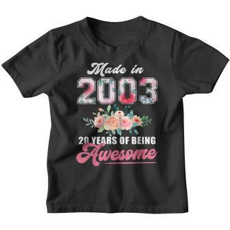 Made In 2003 20 Year Old 20Th Birthday Gift For Girl Women Youth T-shirt - Thegiftio UK