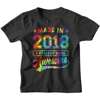 Made In 2018 Tie Dye 5 Year Old 5Th Birthday Girl Women Youth T-shirt - Thegiftio UK