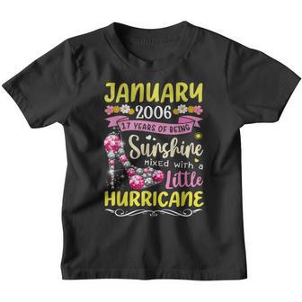 Made In January 2006 17 Years Old 17Th Birthday Girl Women Youth T-shirt - Thegiftio UK