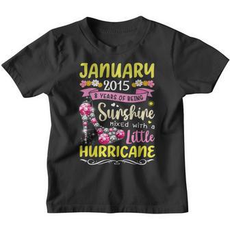 Made In January 2015 8 Years Old 8Th Birthday Girl Women Youth T-shirt - Thegiftio UK