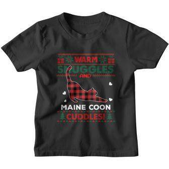 Maine Coon Cat Lover Cute Cat Xmas Ugly Christmas Sweater Meaningful Gift Youth T-shirt - Monsterry UK