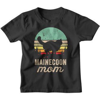 Maine Coon Cat Mom Gift Cat Breed Cat Lover Pet Owner Retro Youth T-shirt - Thegiftio UK