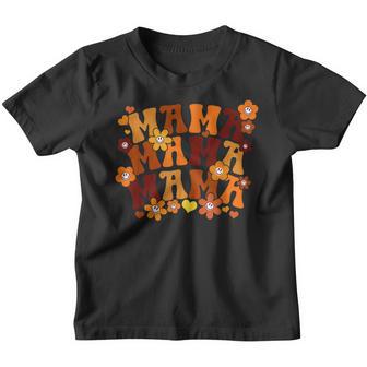 Mama Autumn Vintage Retro Groovy Hippie Flowers Mothers Day Youth T-shirt - Thegiftio UK
