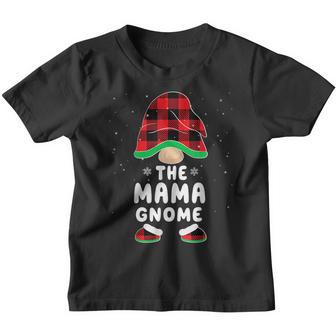 Mama Gnome Buffalo Plaid Matching Family Christmas Pajama Youth T-shirt - Thegiftio UK