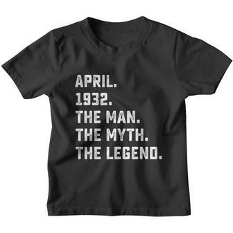 Man Myth Legend April 1932 90Th Birthday Gift 90 Years Old Gift Youth T-shirt - Monsterry UK