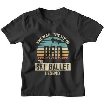 Man Myth Legend Dad Ski Ballet Amazing Skier Gift Youth T-shirt - Monsterry UK