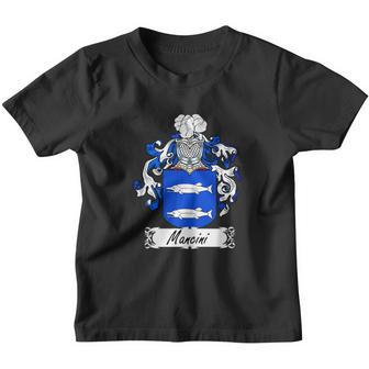 Mancini Family Crest Italian Family Crests Youth T-shirt - Thegiftio UK