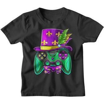 Mardi Gras Video Game Controller Jester Hat Costume Kids V6 Youth T-shirt - Seseable