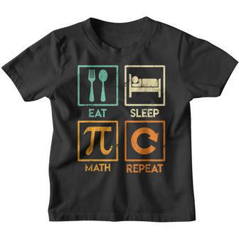 Mathematician Saying Eat Sleep Math Repeat Mathematics Youth T-shirt - Thegiftio UK