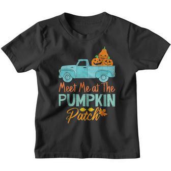 Meet Me At The Pumpkin Patch Halloween Thanksgiving Pumpkin V2 Youth T-shirt - Thegiftio UK
