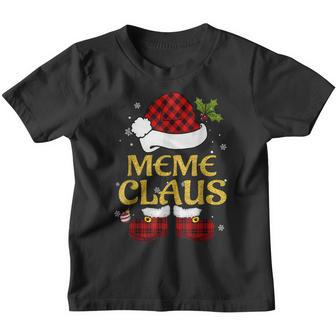 Meme Claus Matching Family Christmas Pajamas Xmas Santa Youth T-shirt - Thegiftio UK