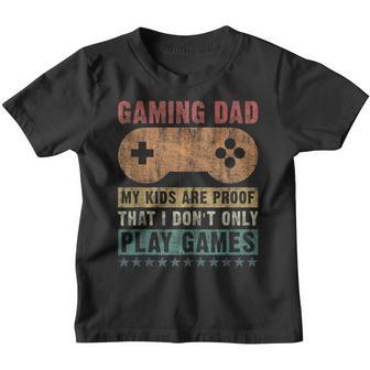 Mens Dad Kids Funny Father Saying Fathers Day Gaming Dad Youth T-shirt - Thegiftio