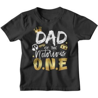 Mens Dad Of The Notorious One Old School Hip Hop 1St Birthday Youth T-shirt - Thegiftio UK