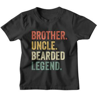 Mens Funny Bearded Gift Brother Uncle Beard Legend Vintage Retro Gift Youth T-shirt - Monsterry