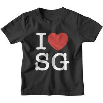 Mens I Love Heart Sg Funny Youth T-shirt - Thegiftio UK
